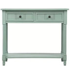 La console traditionnelle Misty Moon Daisy Series avec deux tiroirs et une étagère inférieure (Espresso)