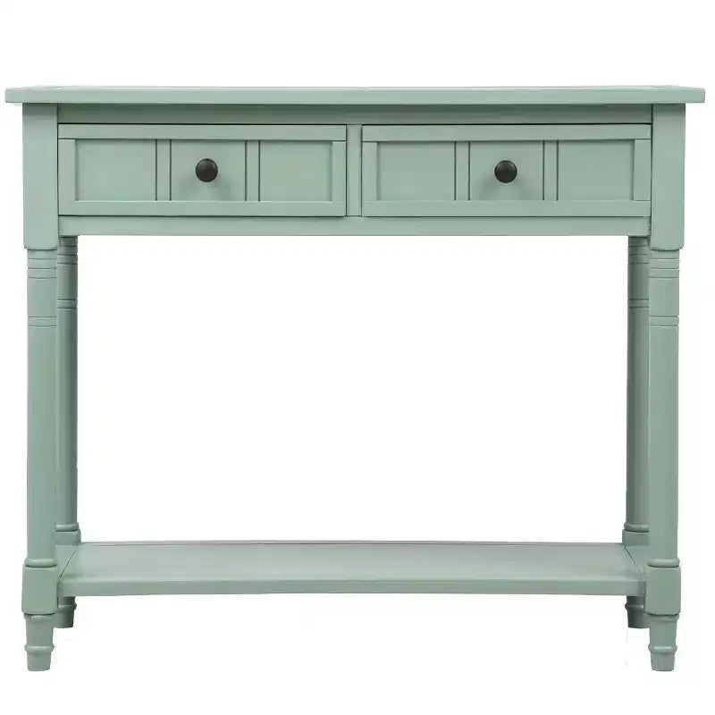 La console traditionnelle Misty Moon Daisy Series avec deux tiroirs et une étagère inférieure (Espresso)