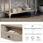 La console traditionnelle Misty Moon Daisy Series avec deux tiroirs et une étagère inférieure (Espresso)