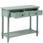La console traditionnelle Misty Moon Daisy Series avec deux tiroirs et une étagère inférieure (Espresso)