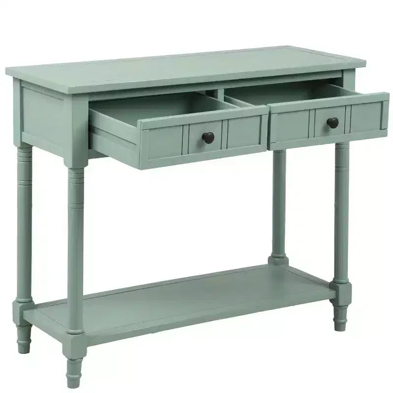 La console traditionnelle Misty Moon Daisy Series avec deux tiroirs et une étagère inférieure (Espresso)
