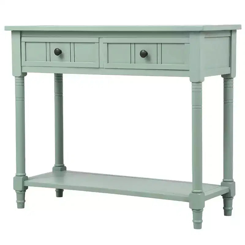La console traditionnelle Misty Moon Daisy Series avec deux tiroirs et une étagère inférieure (Espresso)