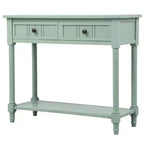 La console traditionnelle Misty Moon Daisy Series avec deux tiroirs et une étagère inférieure (Espresso)