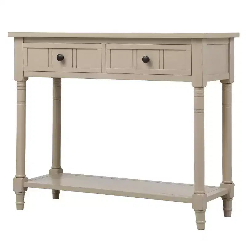 La console traditionnelle Misty Moon Daisy Series avec deux tiroirs et une étagère inférieure (Espresso)