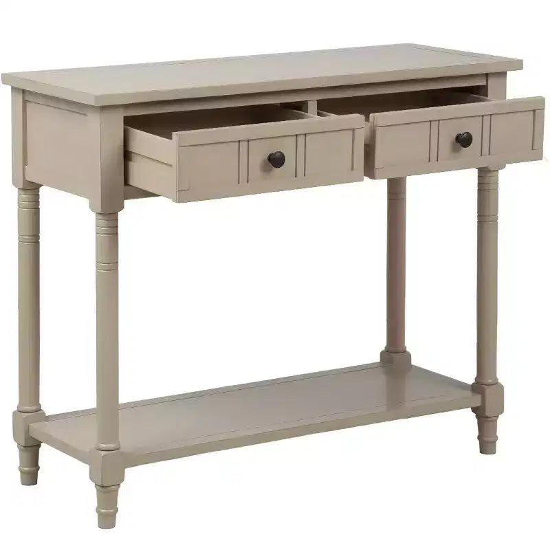 La console traditionnelle Misty Moon Daisy Series avec deux tiroirs et une étagère inférieure (Espresso)