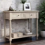 La console traditionnelle Misty Moon Daisy Series avec deux tiroirs et une étagère inférieure (Espresso)