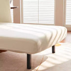 Canapé-lit multifonctionnel Luck Live Modern de 72 cm à 205 cm, avec un coussin, beige