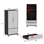 Famapy Contemporain - Armoire Élégante : Garde-robe Chic et Fonctionnelle pour Chambre à Coucher