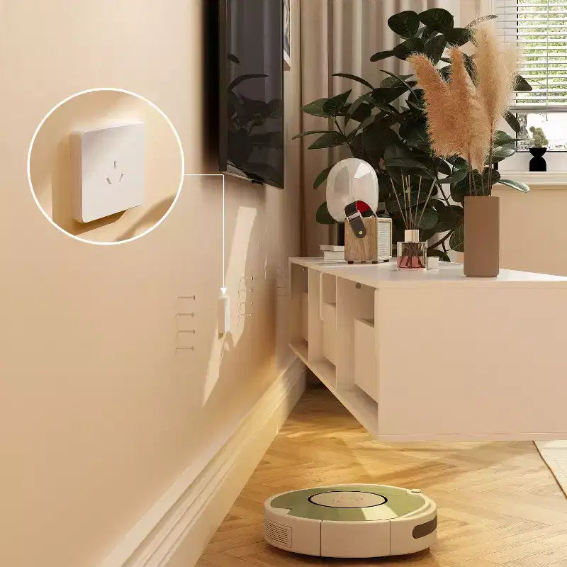Meuble TV Mural Famapy - Élégance Moderne Blanche et Brillance Fonctionnelle pour Votre Espace de Divertissement