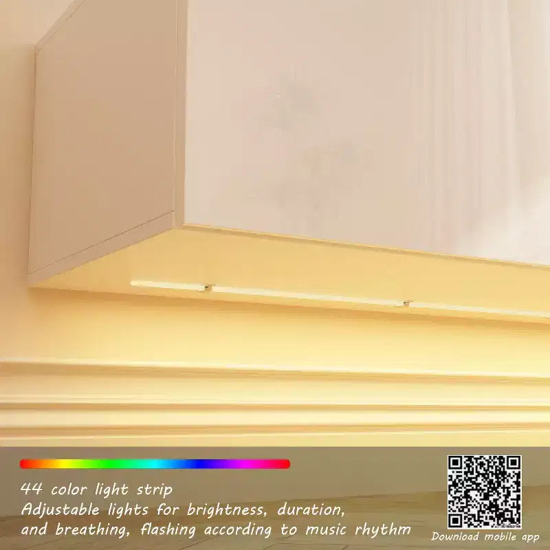 Meuble TV Mural Famapy - Élégance Moderne Blanche et Brillance Fonctionnelle pour Votre Espace de Divertissement