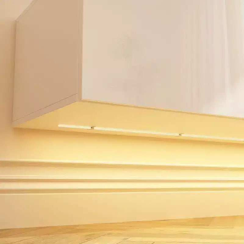 Meuble TV Mural Famapy - Élégance Moderne Blanche et Brillance Fonctionnelle pour Votre Espace de Divertissement