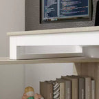 Bureau individuel Famapy : poste de travail modulaire avec organisateur à 3 tiroirs, étagère ouverte et rangement réglable - bureau d'ordinateur pour la maison