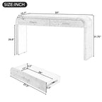 Console Rétro Unique avec Silhouette Ouverte, Deux Tiroirs Supérieurs (Finition Bois Naturel)