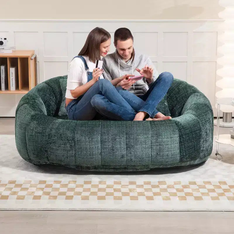 MAYEERTY Fauteuil Poire/Pouf Repose-Pieds pour Adultes/Enfants (Utilisation Intérieure/Extérieure)