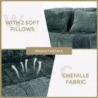 MAYEERTY Fauteuil Poire/Pouf Repose-Pieds pour Adultes/Enfants (Utilisation Intérieure/Extérieure)