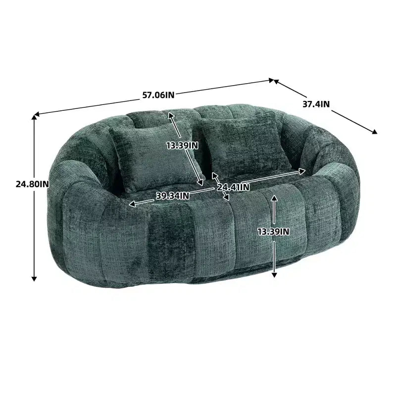MAYEERTY Fauteuil Poire/Pouf Repose-Pieds pour Adultes/Enfants (Utilisation Intérieure/Extérieure)