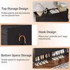 Meuble à chaussures avec 4 tiroirs basculants - Organisateur de rangement de chaussures autoportant pour l'entrée, Organisateur de chaussures avec séparation sec et humide et pieds en métal