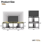 Meuble TV Pinmoco 55 pouces à LED pour téléviseurs jusqu'à 65'', meuble TV extensible côte à côte ou empilable avec rangement