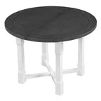 Ensemble de salle à manger extensible 5 pièces Whisen pour 4, table à manger ronde pour 4 avec chaises rembourrées