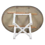 Ensemble de salle à manger extensible 5 pièces Whisen pour 4, table à manger ronde pour 4 avec chaises rembourrées
