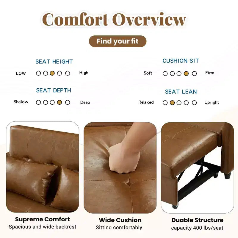 Fauteuil-lit réglable Whisen 51.57 avec 3 ports USB