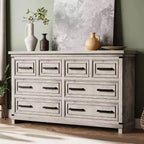 Commode à 8 tiroirs pour chambre à coucher, meuble de rangement/meuble TV vintage, commode en bois rustique, salon, couloir