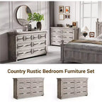 Commode à 8 tiroirs pour chambre à coucher, meuble de rangement/meuble TV vintage, commode en bois rustique, salon, couloir