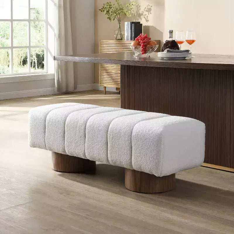 Banc de salle à manger multifonctionnel contemporain Christopher Knight Home Gale 50 en chenille