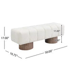 Banc de salle à manger multifonctionnel contemporain Christopher Knight Home Gale 50 en chenille