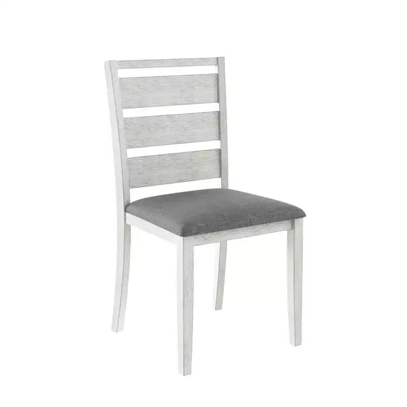VECELO Ensemble de salle à manger rustique 5 pièces, table carrée en bois d'hévéa avec étagère et 4 chaises de salle à manger sans accoudoirs rembourrées pour la cuisine, Gris