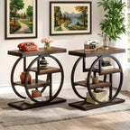 MAYEERTY Table d'appoint de rangement à 4 niveaux Montage facile MDF renforcé Cadre métallique robuste