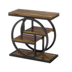 MAYEERTY Table d'appoint de rangement à 4 niveaux Montage facile MDF renforcé Cadre métallique robuste