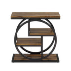 MAYEERTY Table d'appoint de rangement à 4 niveaux Montage facile MDF renforcé Cadre métallique robuste