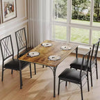 Table de salle à manger avec 4 chaises, ensemble de table de cuisine 5 pièces pour petit espace