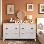 Commode à 6 tiroirs avec plateau en faux marbre, armoire de rangement robuste avec dispositif anti-basculement