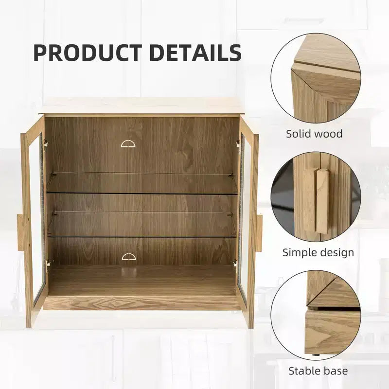 Meuble d'appoint en bois PexFix avec étagères réglables