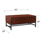 Table basse à cocktail Voyager – Marron – SEI