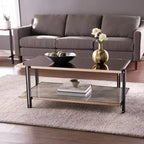 Table basse Thornsett avec plateau miroir – Champagne – SEI