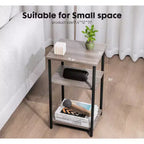 MAYEERTY Table Basse à 3 Niveaux avec Étagère de Rangement à Hauteur Réglable