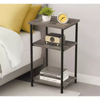 MAYEERTY Table Basse à 3 Niveaux avec Étagère de Rangement à Hauteur Réglable