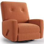 Garvee Fauteuil Inclinable Berçant et Pivotant à 360° pour Adultes, Fauteuil à Bascule Planeur pour Chambre d'Enfant, Salon, Chambre à Coucher, Bureau, Lin