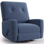 Garvee Fauteuil Inclinable Berçant et Pivotant à 360° pour Adultes, Fauteuil à Bascule Planeur pour Chambre d'Enfant, Salon, Chambre à Coucher, Bureau, Lin