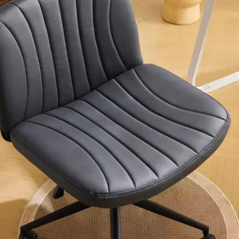 Karl Home | Chaise de bureau pivotante en cuir vert avocat à griffe de chat, réglable en hauteur