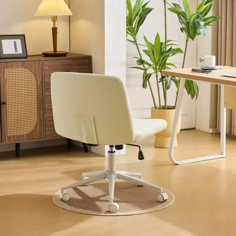 Karl Home | Chaise de bureau pivotante en cuir vert avocat à griffe de chat, réglable en hauteur