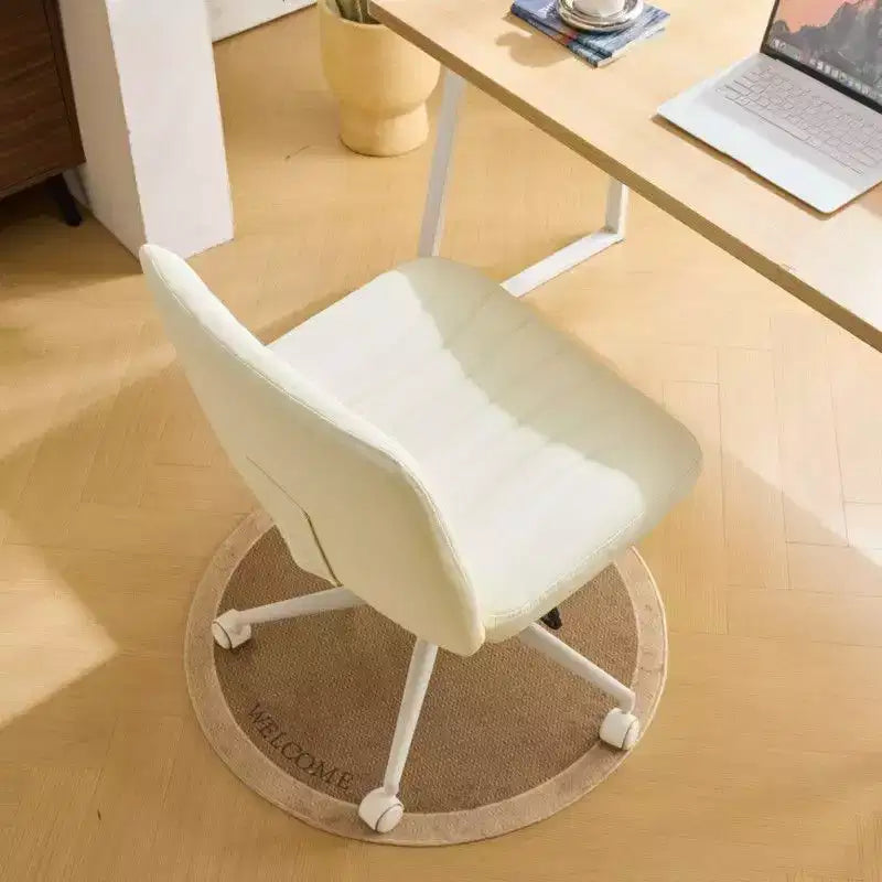 Karl Home | Chaise de bureau pivotante en cuir vert avocat à griffe de chat, réglable en hauteur