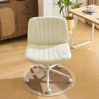 Karl Home | Chaise de bureau pivotante en cuir vert avocat à griffe de chat, réglable en hauteur