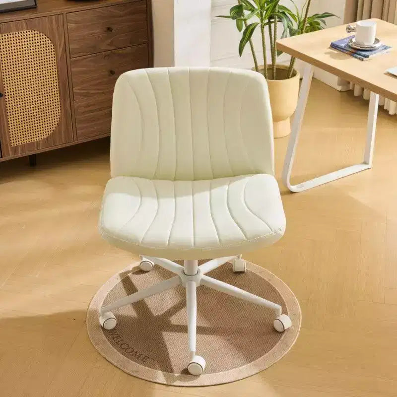 Karl Home | Chaise de bureau pivotante en cuir vert avocat à griffe de chat, réglable en hauteur