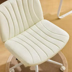 Karl Home | Chaise de bureau pivotante en cuir vert avocat à griffe de chat, réglable en hauteur