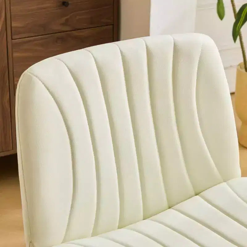 Karl Home | Chaise de bureau pivotante en cuir vert avocat à griffe de chat, réglable en hauteur