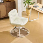 Karl Home | Chaise de bureau pivotante en cuir vert avocat à griffe de chat, réglable en hauteur